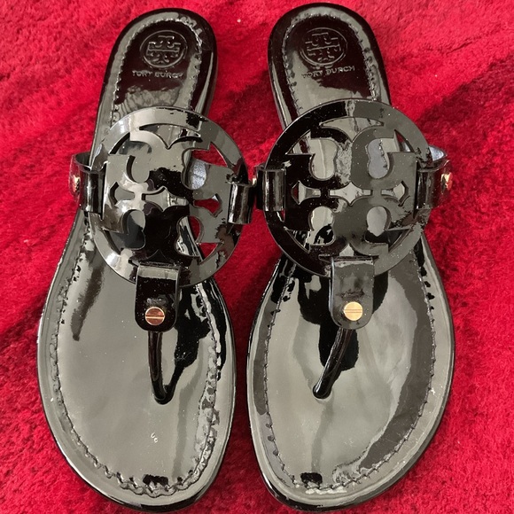 Tory Burch Miller Patent Calf Sandals - Picture 2 of 5